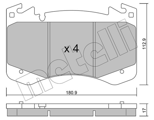 Kit pastiglie freno, Freno a disco - 22-1392-0 METELLI