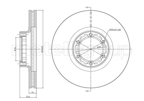 Brake Disc - 23-0051 METELLI