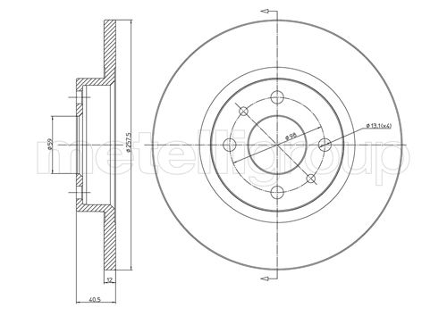 Brake Disc - 23-0179 METELLI