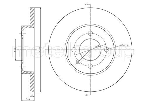 Brake Disc - 23-0186C METELLI