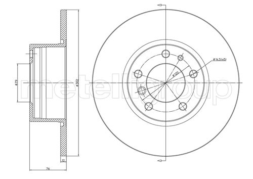 Brake Disc - 23-0187 METELLI