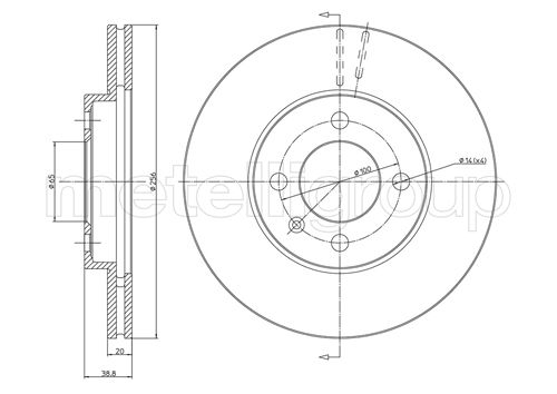 Brake Disc - 23-0230C METELLI