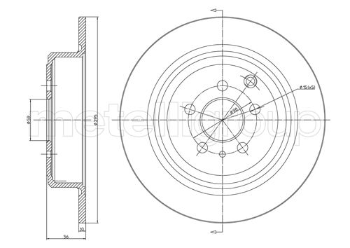 Brake Disc - 23-0337 METELLI