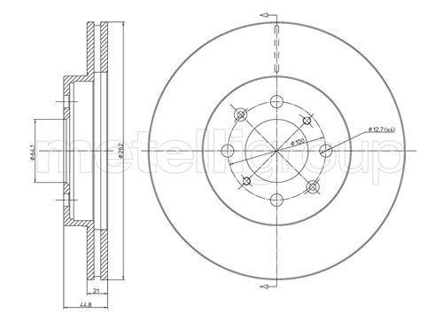 Brake Disc - 23-0344C METELLI