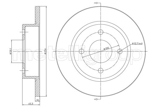 Brake Disc - 23-0348 METELLI