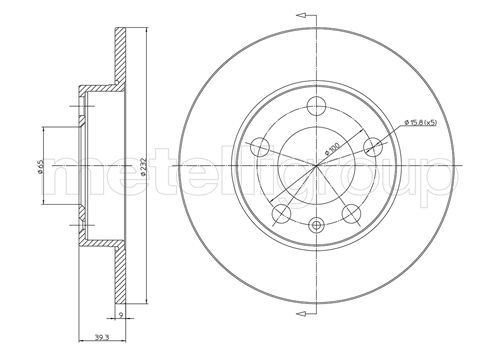 Brake Disc - 23-0366C METELLI