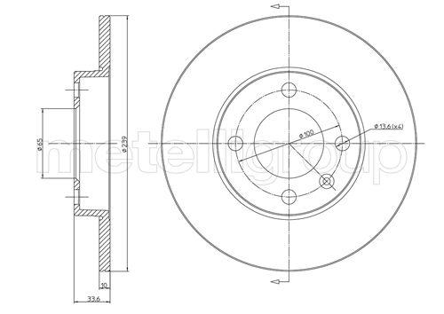 Brake Disc - 23-0371 METELLI