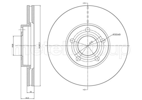 Brake Disc - 23-0378C METELLI