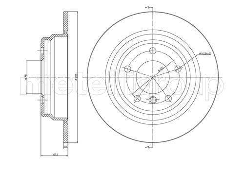 Brake Disc - 23-0397C METELLI