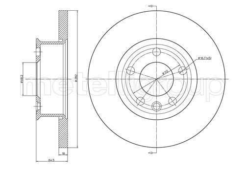 Brake Disc - 23-0427 METELLI