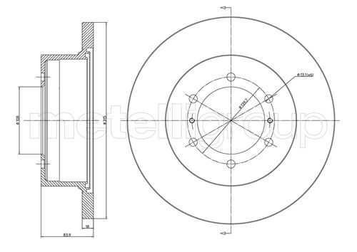 Brake Disc - 23-0464 METELLI