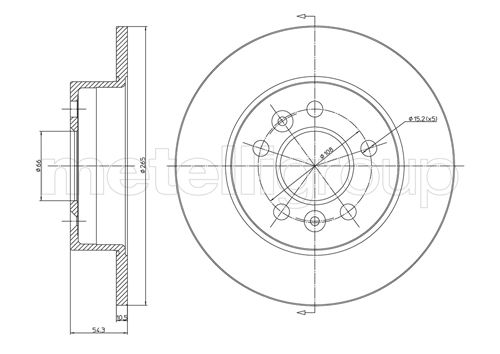 Brake Disc - 23-0482C METELLI