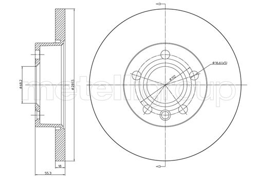 Brake Disc - 23-0484 METELLI