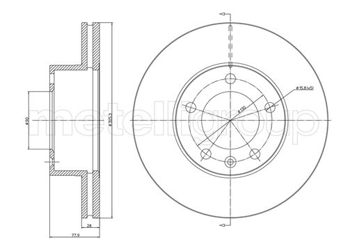 Brake Disc - 23-0532C METELLI