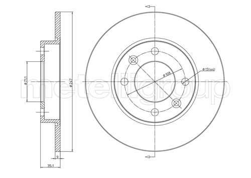Brake Disc - 23-0567C METELLI
