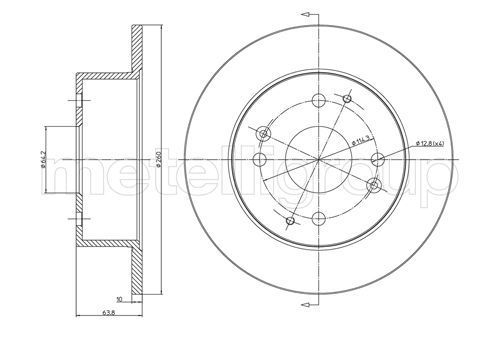 Brake Disc - 23-0578 METELLI