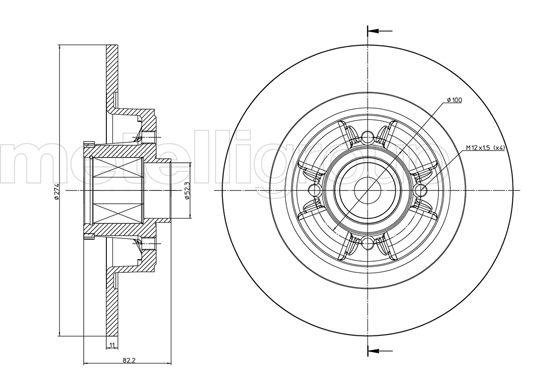 Brake Disc - 23-0584 METELLI