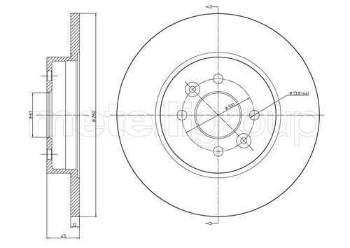 Brake Disc - 23-0585C METELLI