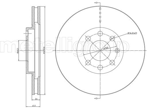 Brake Disc - 23-0604C METELLI