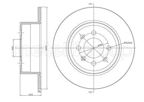 Brake Disc - 23-0606C METELLI