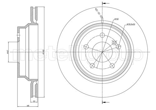 Brake Disc - 23-0625C METELLI