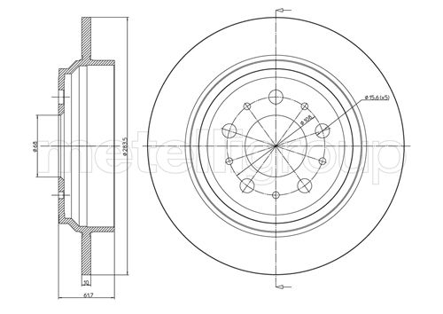 Brake Disc - 23-0629C METELLI