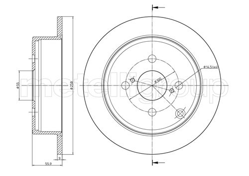 Brake Disc - 23-0634C METELLI