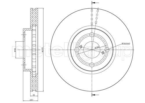 Brake Disc - 23-0638C METELLI
