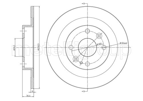 Brake Disc - 23-0665 METELLI