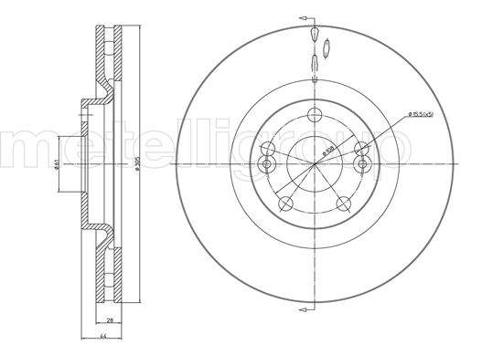 Brake Disc - 23-0678 METELLI