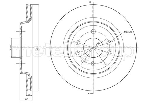 Brake Disc - 23-0682C METELLI