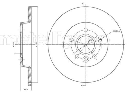 Brake Disc - 23-0686C METELLI