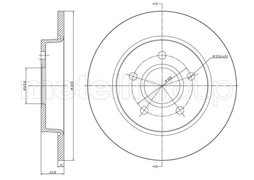 Brake Disc - 23-0688C METELLI
