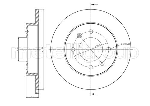 Brake Disc - 23-0713 METELLI