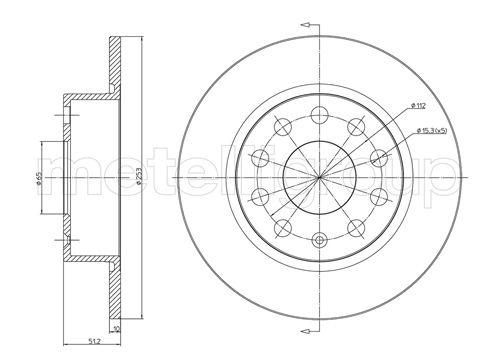 Brake Disc - 23-0724C METELLI