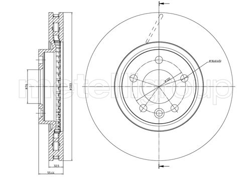 Brake Disc - 23-0727C METELLI