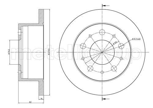 Brake Disc - 23-0732 METELLI