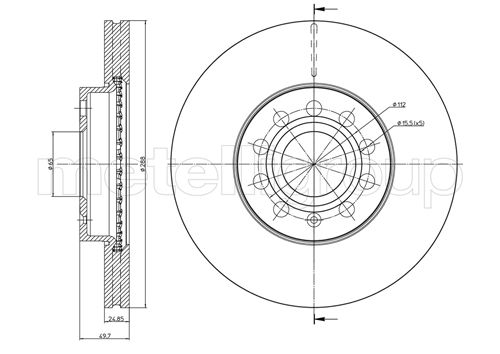 Brake Disc - 23-0734C METELLI