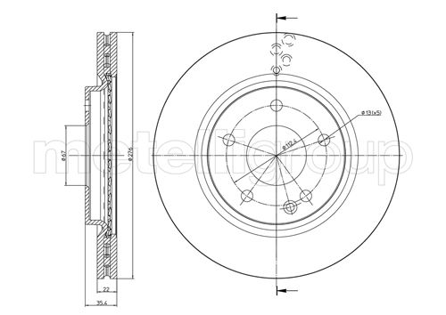 Brake Disc - 23-0759C METELLI