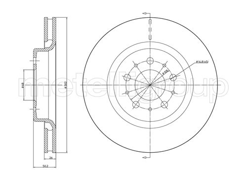 Brake Disc - 23-0770C METELLI