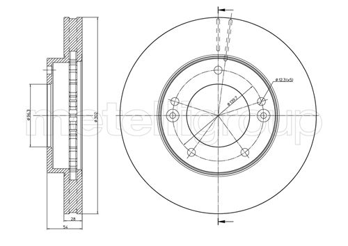 Brake Disc - 23-0776C METELLI