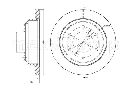 Brake Disc - 23-0778C METELLI