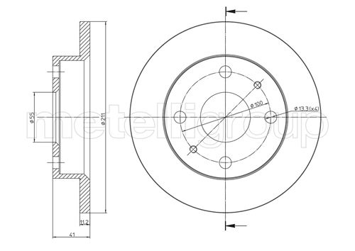 Brake Disc - 23-0791 METELLI