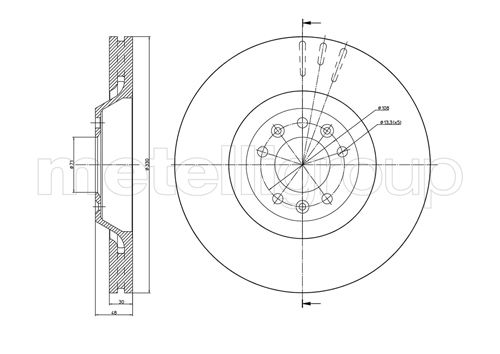 Brake Disc - 23-0793C METELLI