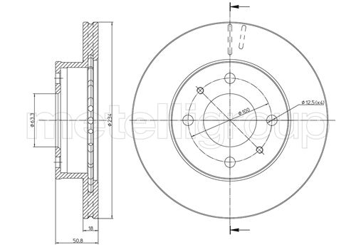 Brake Disc - 23-0836 METELLI