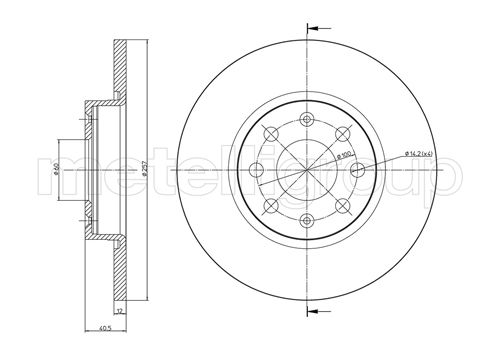 Brake Disc - 23-0858C METELLI