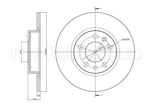 Brake Disc - 23-0862C METELLI