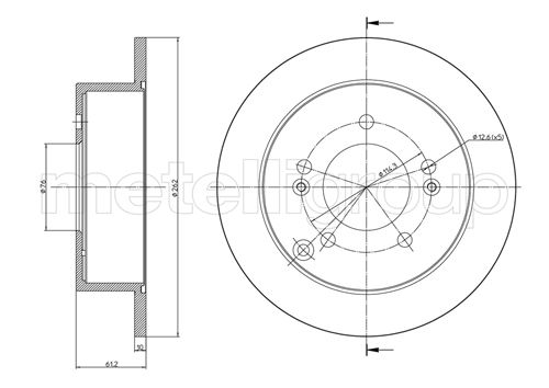 Brake Disc - 23-0869C METELLI