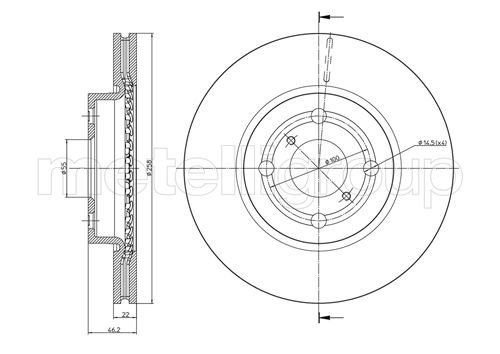 Brake Disc - 23-0879C METELLI