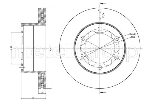 Brake Disc - 23-0880 METELLI